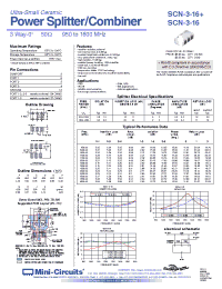 Datasheet SCN-3-16+ manufacturer Mini-Circuits